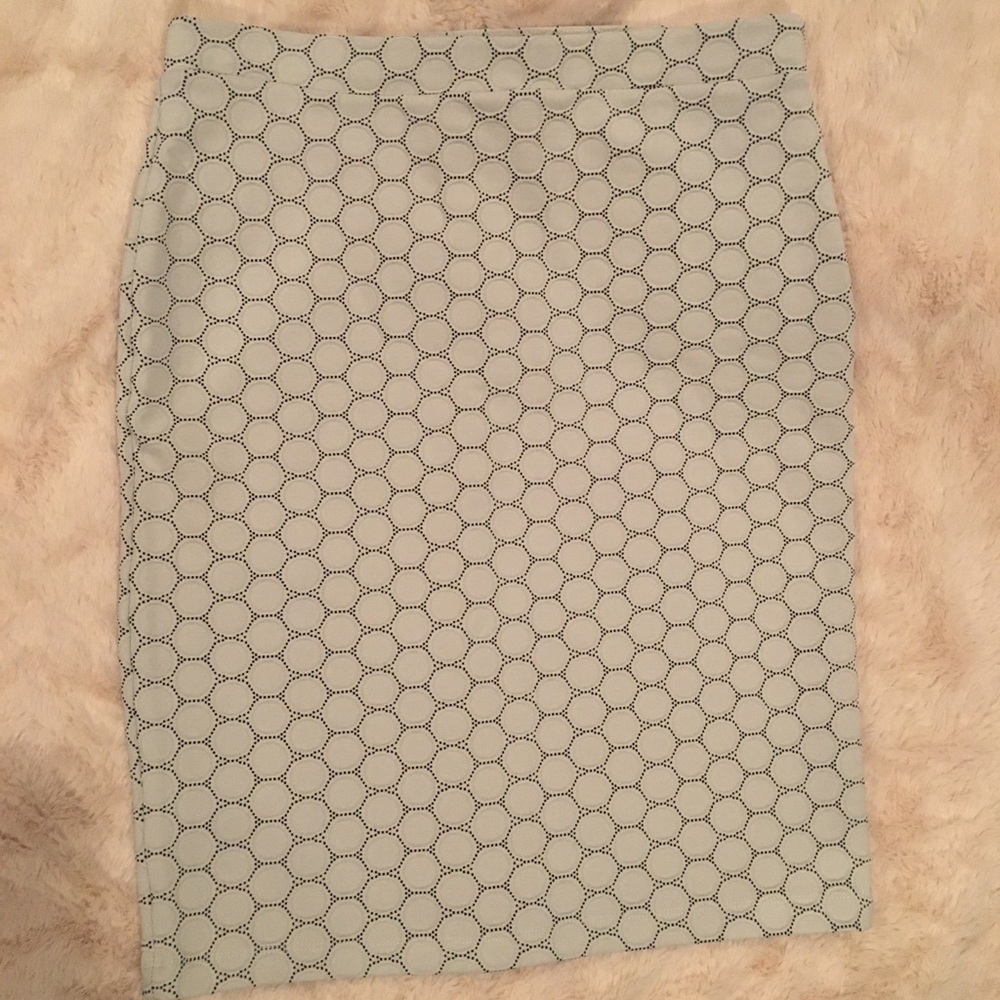 Honeycomb print skirt